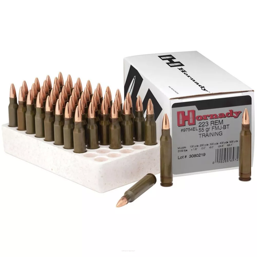 Am. Kul. Hornady FMJ-BT - .223 Rem 55gr FMJ-BT - Opk. 50 szt.