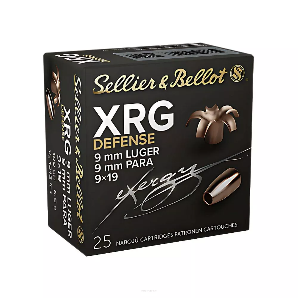 Am. Kul. Sellier&Bellot XRG Defence - 9x19 6,5 g - Opk. 25 szt.