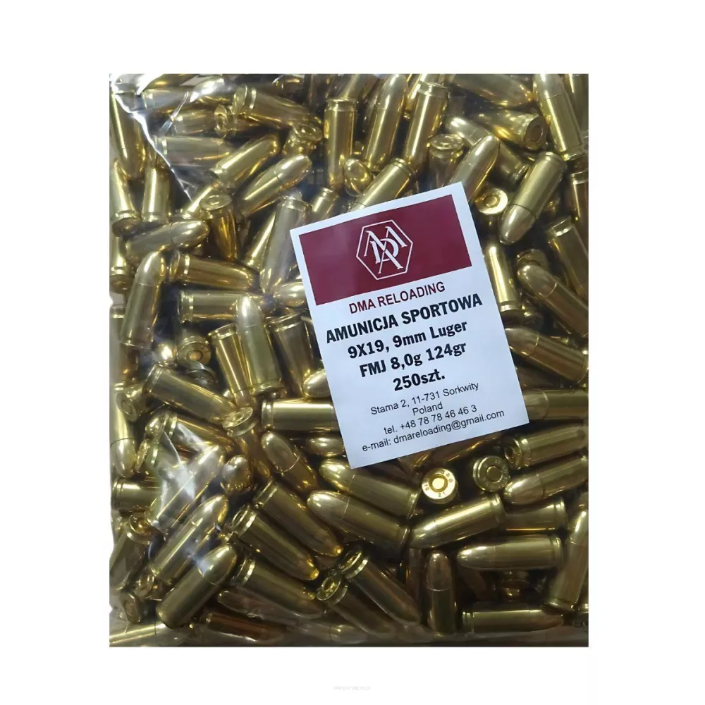 Am. Kul. DMA - 9x19 8 g FMJ - Opk. 250 szt.