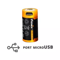 Fenix - Akumulator USB - 16340, RCR123 - 700mAh - ARB-L16-700UP - 2
