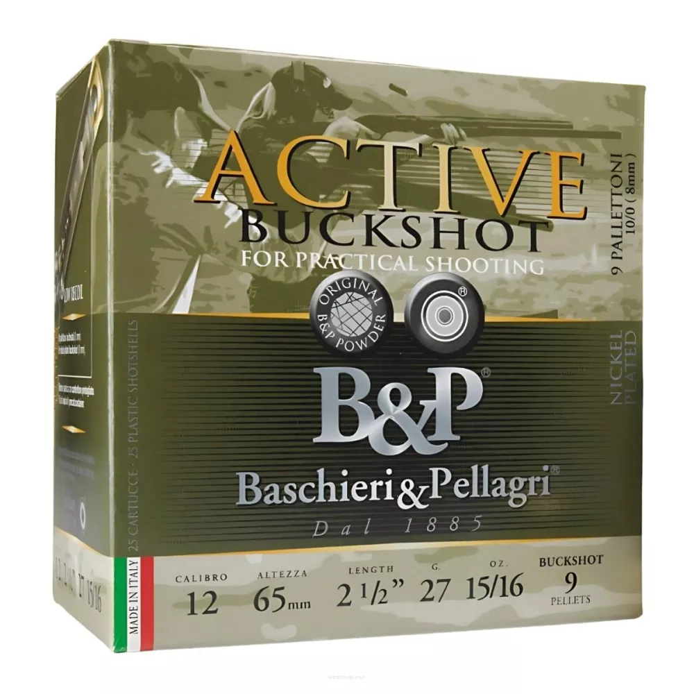 Am. Śrut. B&P Active - 12/65 buckshot - Opk. 25 szt.