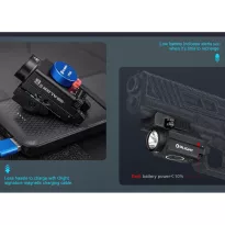 Olight - Latarka pistoletowa z celownikiem laserowym Baldr S - 800 lm - Desert Tan - 13