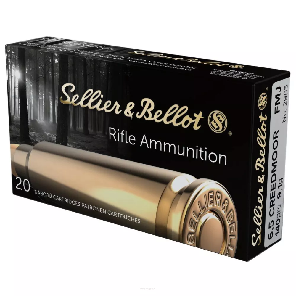 Am. Kul. Sellier&Bellot - 6,5 Creedmoor 140gr FMJ-BT - Opk. 20 szt.