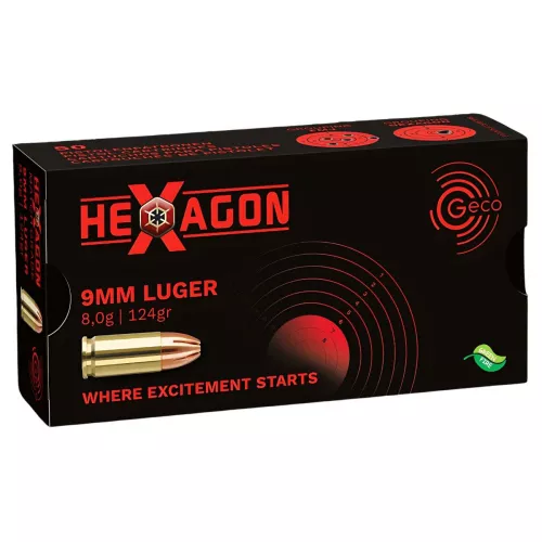 Am. Kul. Geco Hexagon - 9x19 8 g - Opk. 50 szt.