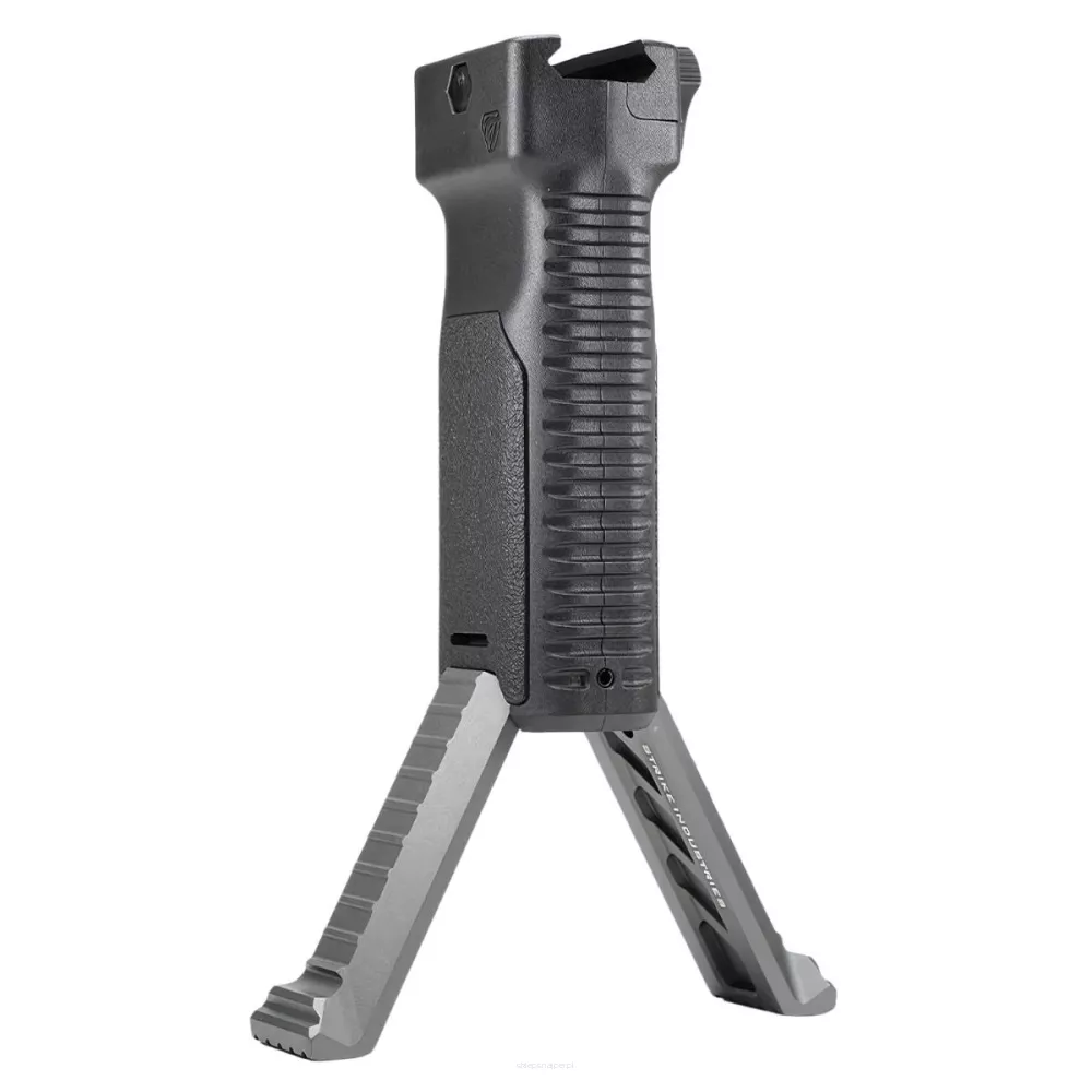 Strike Industries - Chwyt przedni z dwójnogiem - Czarny - SI-AR-AL-BIPOD-GY