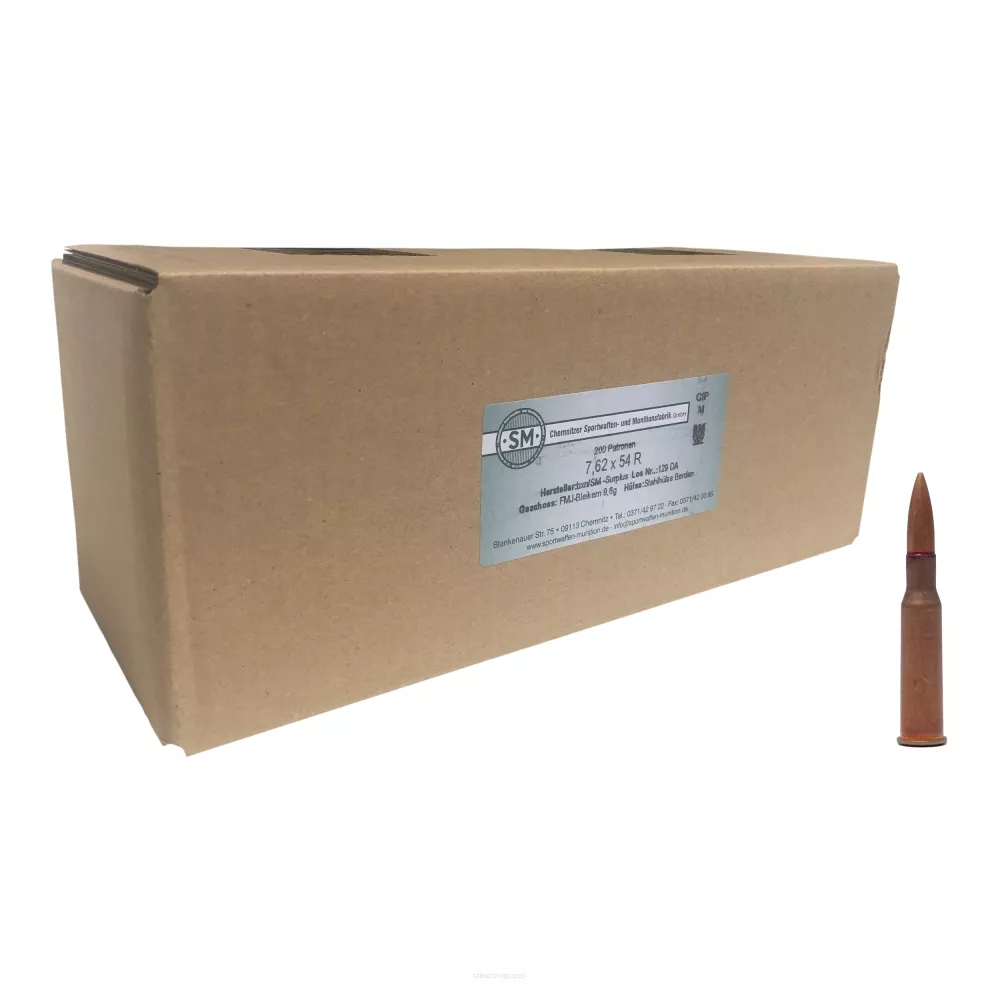 Am. Kul. SM - 7,62x54R 9,5g FMJ - Opk. 200 szt.
