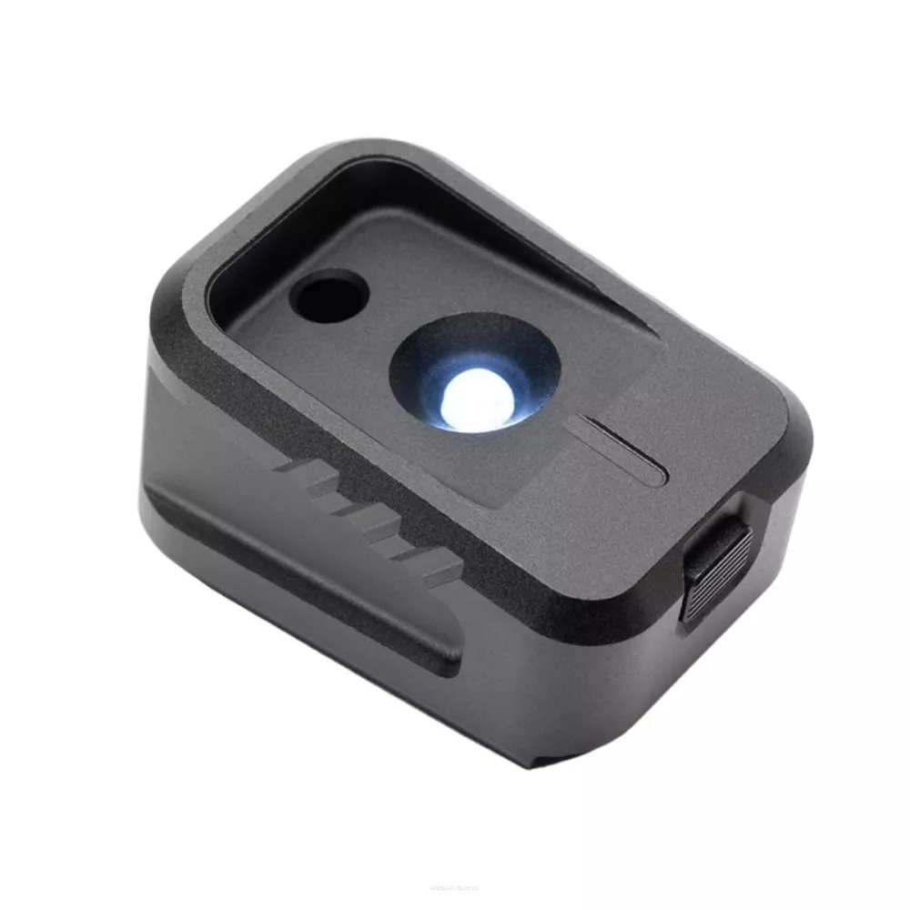 Strike Industries - Stopka do magazynka EMP LED dla Glocka z latarką - Czarna - SI-EMP-LED-BK