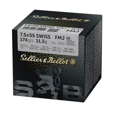 Am. Kul. Sellier&Bellot FMJ - 7,5x55 Swiss 11,3g FMJ