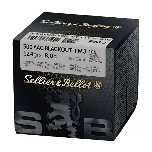 Am. Kul. Sellier&Bellot - .300 AAC Blackout 8g FMJ - Opk. 20 szt.