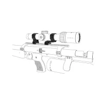 Vector Optics - Montaż do lunety dwuczęściowy Cantilever - 30 mm - Szyna 11mm (Dovetail) - XASR-3017 - 5